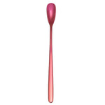Cuillère en acier inoxydable 304 de 15 cm, cuillère à café à tête carrée, cuillère à mélanger à long manche, couleur acier inoxydable, or titane, or rose, noir titane, bleu, violet