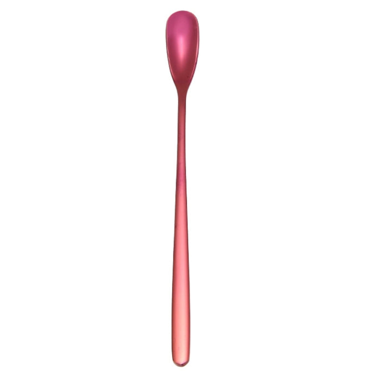 Cuillère en acier inoxydable 304 de 15 cm, cuillère à café à tête carrée, cuillère à mélanger à long manche, couleur acier inoxydable, or titane, or rose, noir titane, bleu, violet