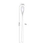 Cuillère en acier inoxydable 304 de 15 cm, cuillère à café à tête carrée, cuillère à mélanger à long manche, couleur acier inoxydable, or titane, or rose, noir titane, bleu, violet