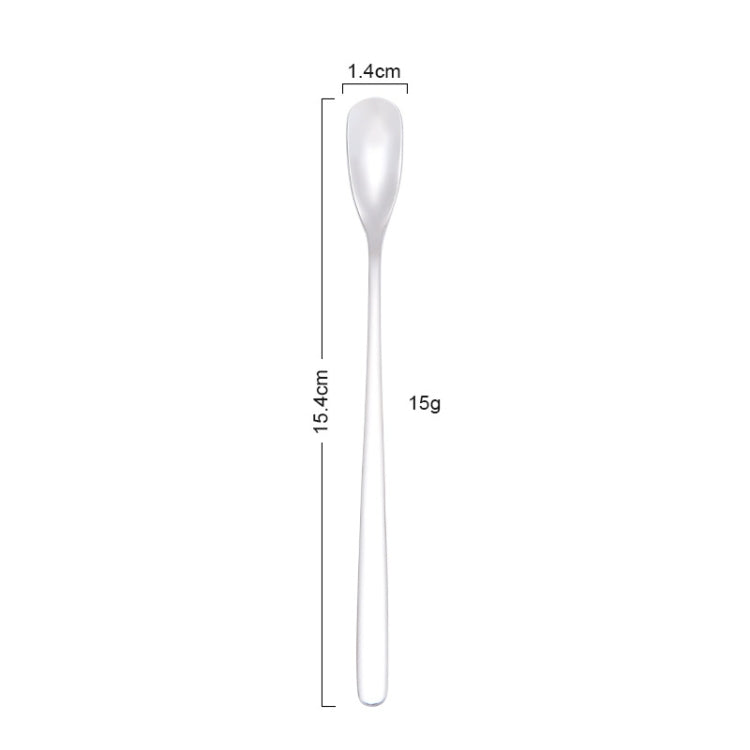 Cuillère en acier inoxydable 304 de 15 cm, cuillère à café à tête carrée, cuillère à mélanger à long manche, couleur acier inoxydable, or titane, or rose, noir titane, bleu, violet