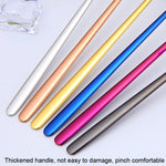 Cuillère en acier inoxydable 304 de 15 cm, cuillère à café à tête carrée, cuillère à mélanger à long manche, couleur acier inoxydable, or titane, or rose, noir titane, bleu, violet
