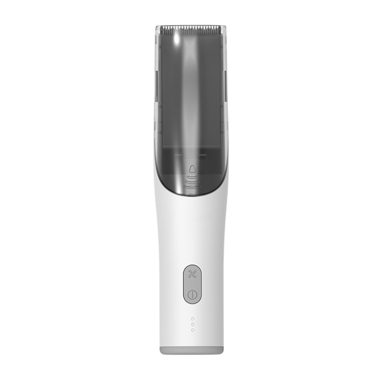 Tondeuse à cheveux électrique étanche pour enfants, silencieuse et rechargeable, version améliorée avec aspiration, blanche