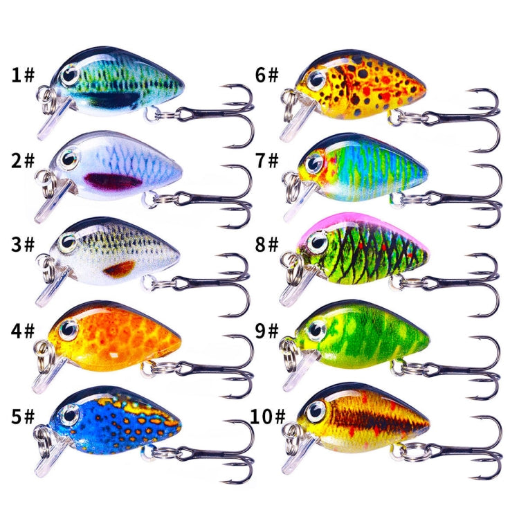Leurre flottant HENGJIA 2,5 cm 1,5 g, petit objet micro 3D imprimé Luya