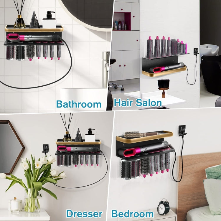 Pour Dyson Airwrap Support mural de rangement, Type A Or Noir, Type B Or Noir, Type A Noir, Type B Noir, Type C Rabattable, Type C Relevable