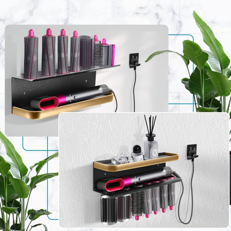 Pour Dyson Airwrap Support mural de rangement, Type A Or Noir, Type B Or Noir, Type A Noir, Type B Noir, Type C Rabattable, Type C Relevable
