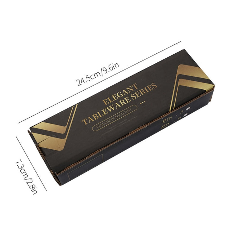 Lot de 16 couteaux et fourchettes en acier inoxydable plaqué or, dans une boîte en carton, couverts de style occidental, couleur acier inoxydable, or, or rose, multicolore, noir