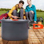 Hewolf HW-K1779 Ensemble de camping portable avec réchaud en aluminium pour 4-5 personnes, HW-K1779