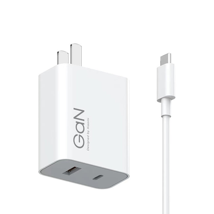 Chargeur rapide intelligent double port 67W GaN 1C+1A original Xiaomi, prise US, MDY-14