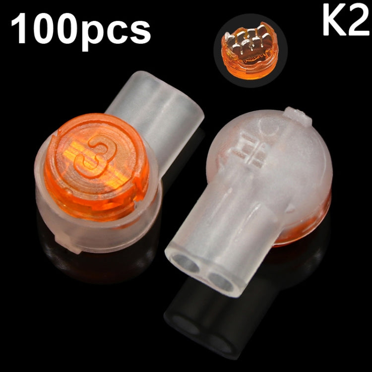 100 pièces / paquet connecteurs câble réseau ligne téléphonique étanches anti-humidité, K1, K2, K3