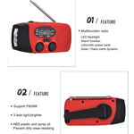 Radio portable solaire de prévention des catastrophes et d'urgence HanRongda HRD-902, HRD-902
