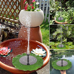 Fontaine solaire flottante Lotus Leaf pour jardin extérieur, 28cm