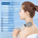 Brosse de bain électrique en silicone, vibrante, à manche long, pour le dos, spa et douche