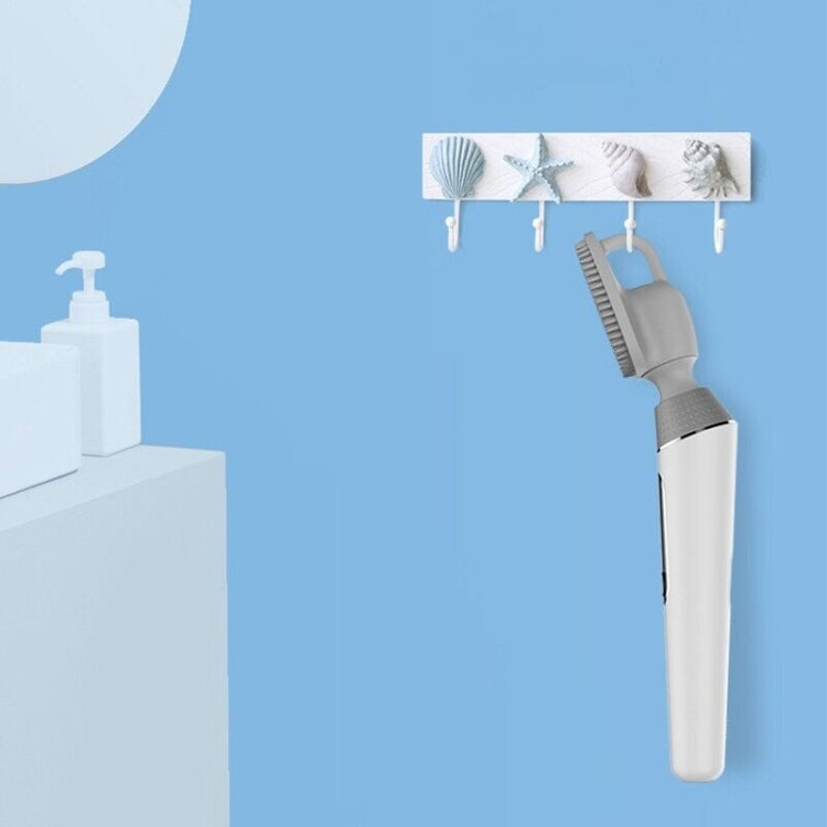 Brosse de bain électrique en silicone, vibrante, à manche long, pour le dos, spa et douche