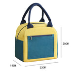 Sac à lunch fourre-tout de couleur assortie en cation, en feuille d'aluminium épaissie et imperméable