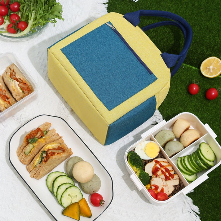 Sac à lunch fourre-tout de couleur assortie en cation, en feuille d'aluminium épaissie et imperméable