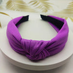Bandeau serre-tête couleur unie avec cheveux pressés et large bord de 5 cm