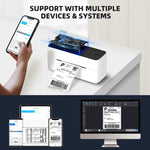Imprimante d'étiquettes d'adresse thermique Bluetooth Phomemo PM241-BT pour étiquettes d'expédition, US, EU
