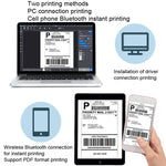 Imprimante d'étiquettes d'adresse thermique Bluetooth Phomemo PM241-BT pour étiquettes d'expédition, US, EU