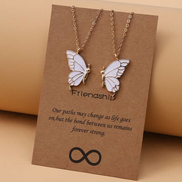 Collier ras du cou "Mères Filles et Sœurs" en alliage avec pendentif papillon émaillé
