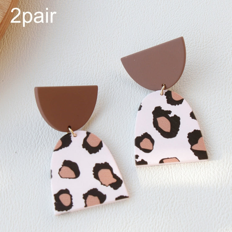 2 paires de boucles d'oreilles texturées peintes en argile acrylique