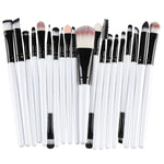 Lot de 20 pinceaux de maquillage à manche en bois, outils de beauté, café, or+noir, noir+blanc, tout noir, noir+café, marron+blanc, or+rose, marron+vert, marron+rose, marron+noir, or+blanc, or+vert, noir+vert, noir+rose, marron+violet
