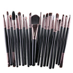 Lot de 20 pinceaux de maquillage à manche en bois, outils de beauté, café, or+noir, noir+blanc, tout noir, noir+café, marron+blanc, or+rose, marron+vert, marron+rose, marron+noir, or+blanc, or+vert, noir+vert, noir+rose, marron+violet