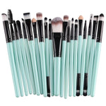 Lot de 20 pinceaux de maquillage à manche en bois, outils de beauté, café, or+noir, noir+blanc, tout noir, noir+café, marron+blanc, or+rose, marron+vert, marron+rose, marron+noir, or+blanc, or+vert, noir+vert, noir+rose, marron+violet