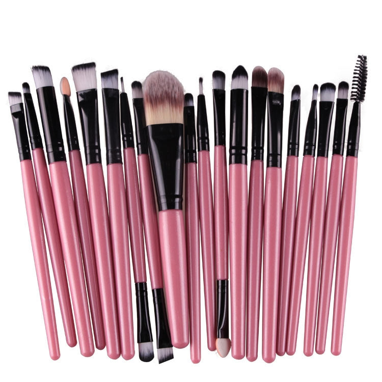 Lot de 20 pinceaux de maquillage à manche en bois, outils de beauté, café, or+noir, noir+blanc, tout noir, noir+café, marron+blanc, or+rose, marron+vert, marron+rose, marron+noir, or+blanc, or+vert, noir+vert, noir+rose, marron+violet