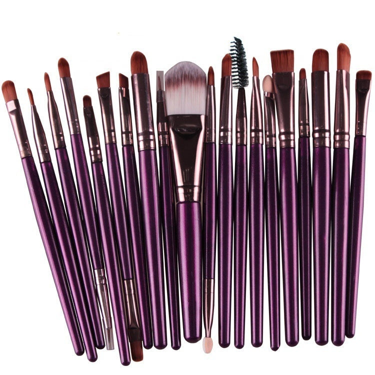Lot de 20 pinceaux de maquillage à manche en bois, outils de beauté, café, or+noir, noir+blanc, tout noir, noir+café, marron+blanc, or+rose, marron+vert, marron+rose, marron+noir, or+blanc, or+vert, noir+vert, noir+rose, marron+violet