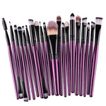 Lot de 20 pinceaux de maquillage à manche en bois, outils de beauté, café, or+noir, noir+blanc, tout noir, noir+café, marron+blanc, or+rose, marron+vert, marron+rose, marron+noir, or+blanc, or+vert, noir+vert, noir+rose, marron+violet