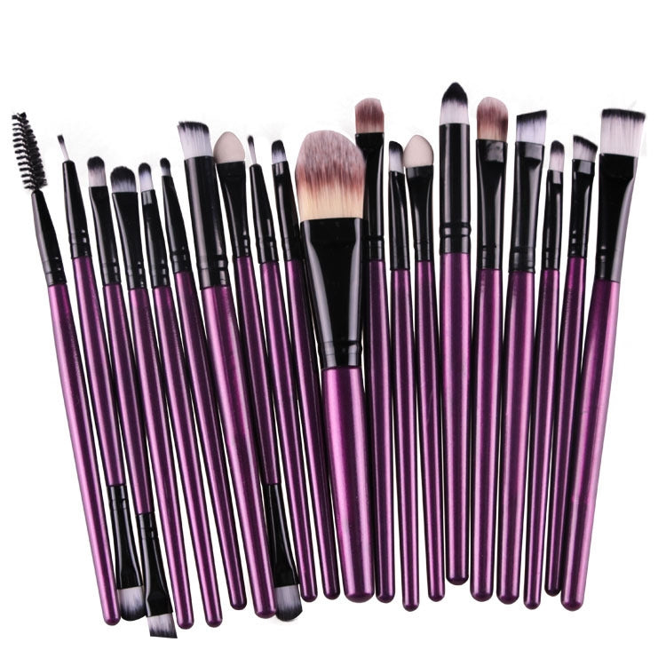 Lot de 20 pinceaux de maquillage à manche en bois, outils de beauté, café, or+noir, noir+blanc, tout noir, noir+café, marron+blanc, or+rose, marron+vert, marron+rose, marron+noir, or+blanc, or+vert, noir+vert, noir+rose, marron+violet