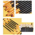 Lot de 20 pinceaux de maquillage à manche en bois, outils de beauté, café, or+noir, noir+blanc, tout noir, noir+café, marron+blanc, or+rose, marron+vert, marron+rose, marron+noir, or+blanc, or+vert, noir+vert, noir+rose, marron+violet