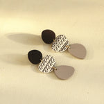 Boucles d'oreilles longues pour femmes en acrylique, motif graphique irrégulier