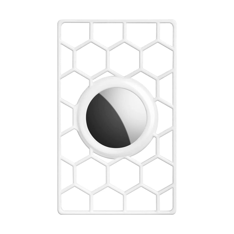 Pour AirTag 2e génération / AirTag 1re génération, coque de protection en forme de carte, motif nid d'abeille, coloris blanc nid d'abeille, coloris noir nid d'abeille