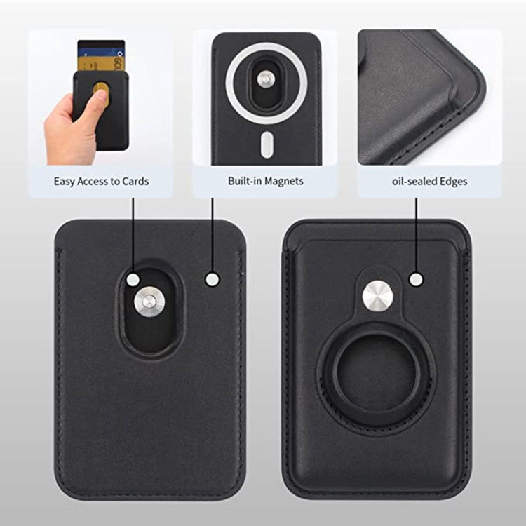 Pour AirTag 2e génération / AirTag 1re génération, Clip de carte en fibre de positionnement, Housse de protection antivol pour traqueur de carte, Magnétique
