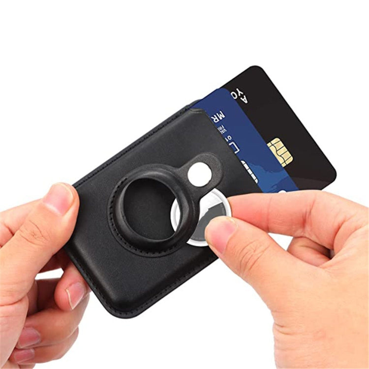 Pour AirTag 2e génération / AirTag 1re génération, Clip de carte en fibre de positionnement, Housse de protection antivol pour traqueur de carte, Magnétique