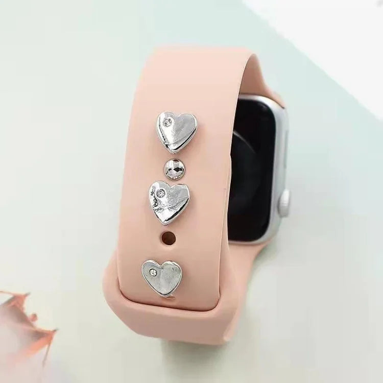 Lot de 2 bracelets de montre en silicone avec boucle décorative en forme de diamant