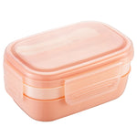 Boîte à déjeuner hermétique à compartiments pour enfants, grande capacité 1900 ml, couleurs disponibles : bleu clair, rose, vert clair, bleu, vert