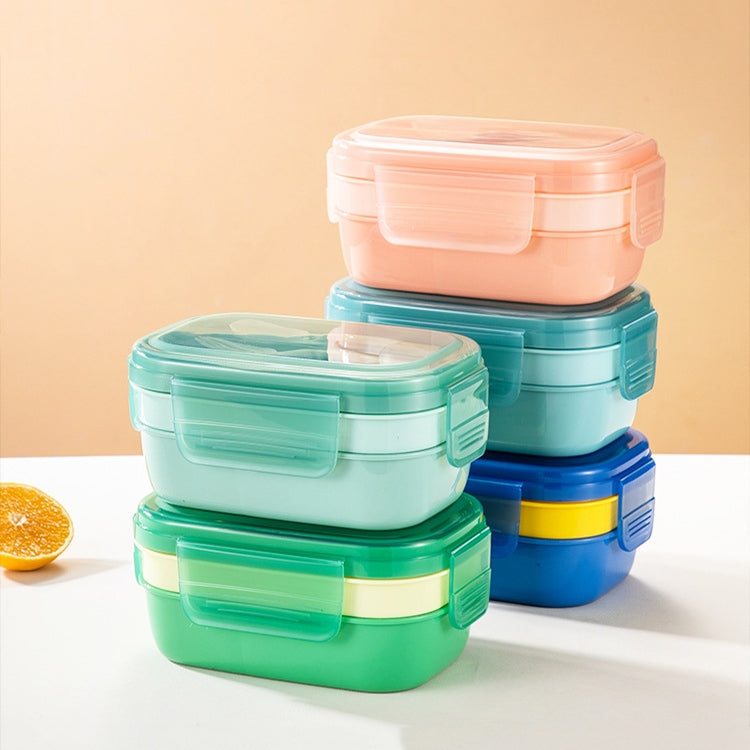 Boîte à déjeuner hermétique à compartiments pour enfants, grande capacité 1900 ml, couleurs disponibles : bleu clair, rose, vert clair, bleu, vert