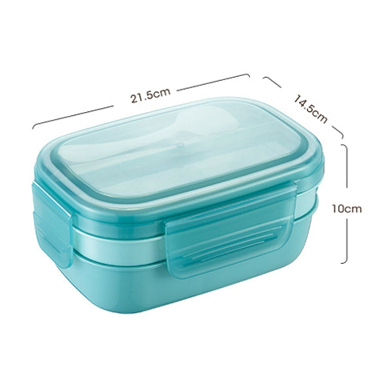 Boîte à déjeuner hermétique à compartiments pour enfants, grande capacité 1900 ml, couleurs disponibles : bleu clair, rose, vert clair, bleu, vert