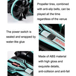 Voiture télécommandée amphibie acrobatique 2,4 GHz à double face et à roulement, jouet électrique pour enfants, rouge et vert
