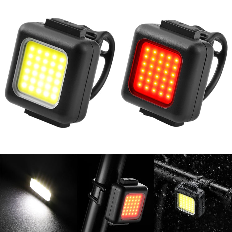 Lampe COB à perles mini pour VTT, rechargeable USB, étanche, lampe de vélo de route, phare blanc, feu arrière rouge, phare blanc + feu arrière rouge