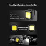 Lampe COB à perles mini pour VTT, rechargeable USB, étanche, lampe de vélo de route, phare blanc, feu arrière rouge, phare blanc + feu arrière rouge