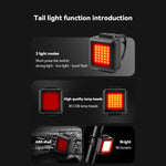 Lampe COB à perles mini pour VTT, rechargeable USB, étanche, lampe de vélo de route, phare blanc, feu arrière rouge, phare blanc + feu arrière rouge