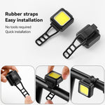 Lampe COB à perles mini pour VTT, rechargeable USB, étanche, lampe de vélo de route, phare blanc, feu arrière rouge, phare blanc + feu arrière rouge