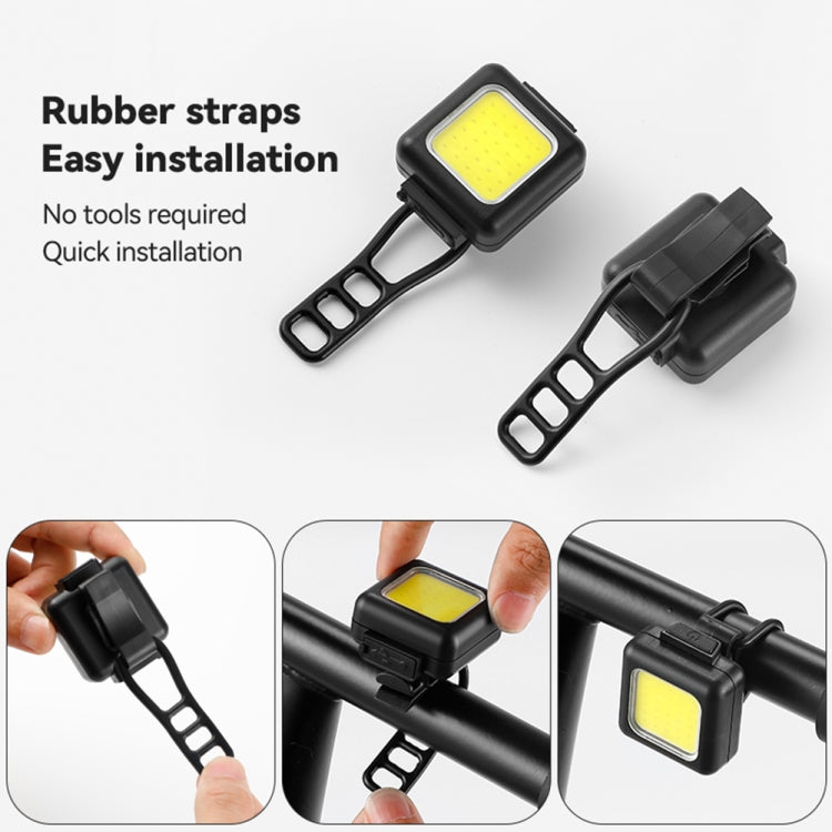 Lampe COB à perles mini pour VTT, rechargeable USB, étanche, lampe de vélo de route, phare blanc, feu arrière rouge, phare blanc + feu arrière rouge