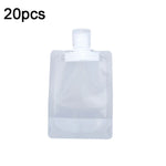 20x Sachets rechargeables de voyage vides à presser pour lotion et shampoing, 30 ml, 50 ml, 100 ml