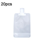 20x Sachets rechargeables de voyage vides à presser pour lotion et shampoing, 30 ml, 50 ml, 100 ml