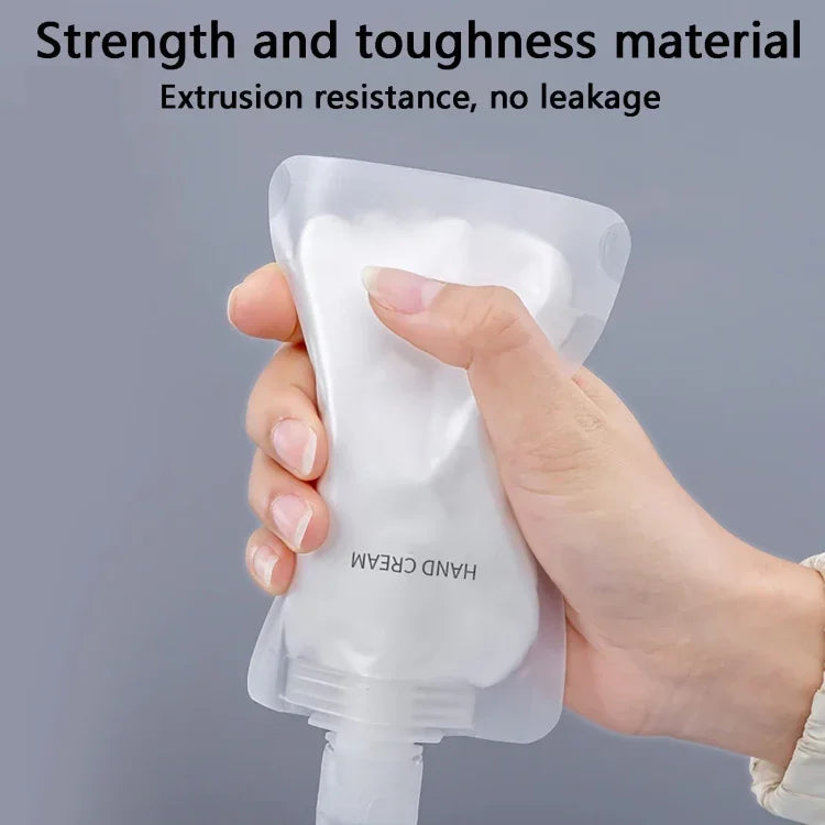 20x Sachets rechargeables de voyage vides à presser pour lotion et shampoing, 30 ml, 50 ml, 100 ml