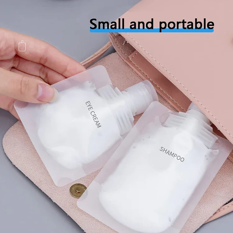 20x Sachets rechargeables de voyage vides à presser pour lotion et shampoing, 30 ml, 50 ml, 100 ml